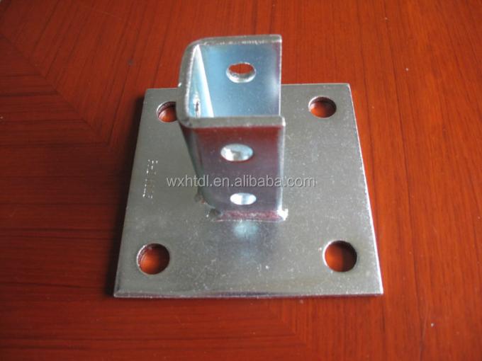 Standard Steel Channel Post Base Accessories C Channel  1-5/8" 1