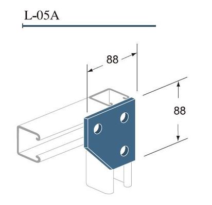 Buy Three 3-Hole Corner Gusset Plate Zinc Plated Strut Channel Fittings online manufacture