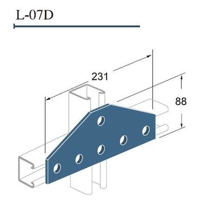 Buy 4 Hole 5 Hole Six Hole Tee Gusset Plate Strut Channel Fittings Accessories online manufacture